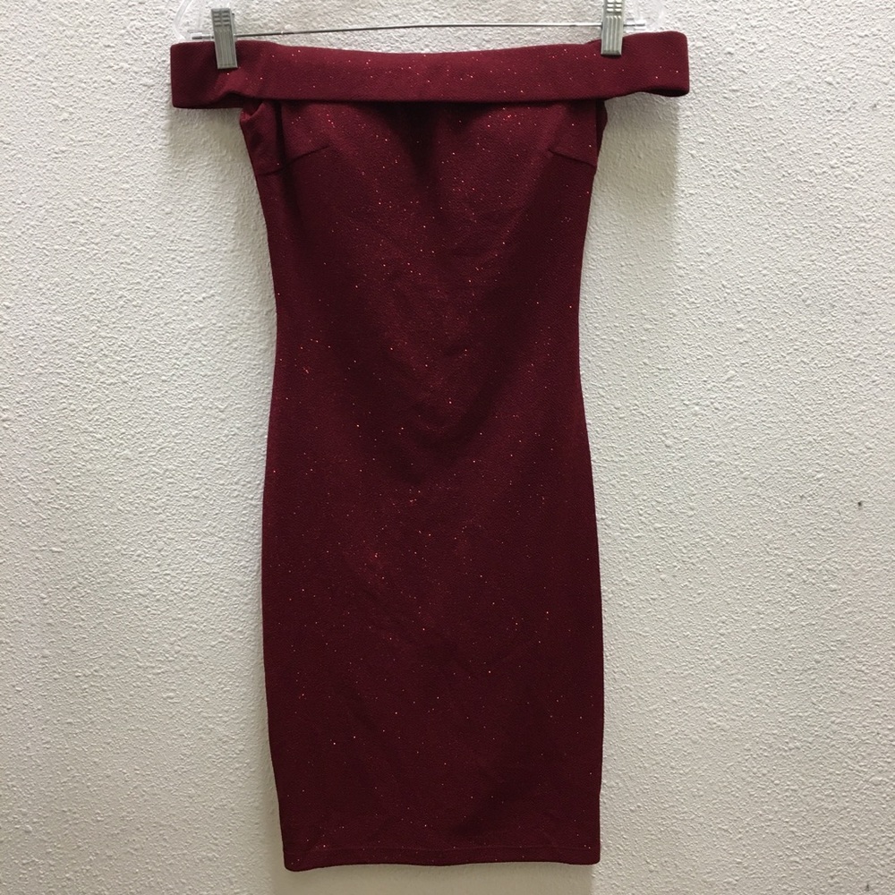Sparkling red mini dress